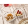 Luly Glass with 2 inserts Appetizers 25 cm Transparent