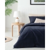 Aurora Silky Touch Double Person Duvet Cover Set 200x220 cm Midnight Blue