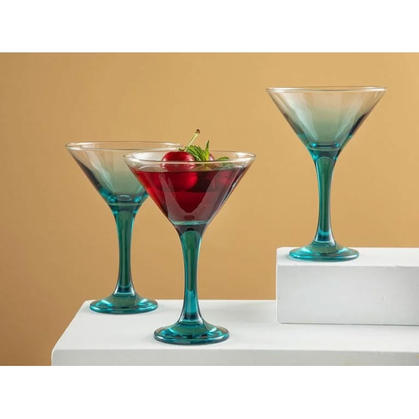 Norma Glass 3 Set Cup 175 ml Turquoise