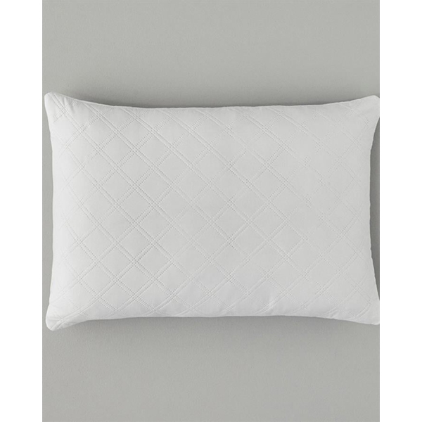 Star Quilted Pillow Protector 50x70 cm White