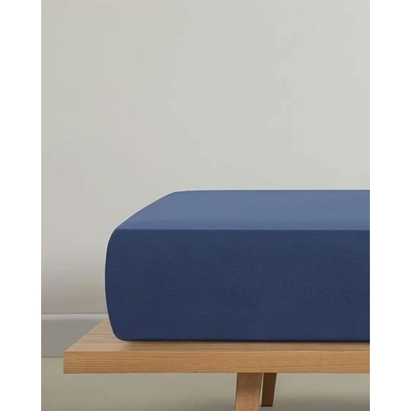 Plain Cotton King Size Sheet 260x280 cm Midnight Blue