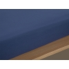Plain Cotton Intermediate Size Fitted Sheet 140x200 cm Midnight Blue