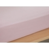 Plain Cotton For One Person Fitted Sheet 100x200 cm Powder Pink