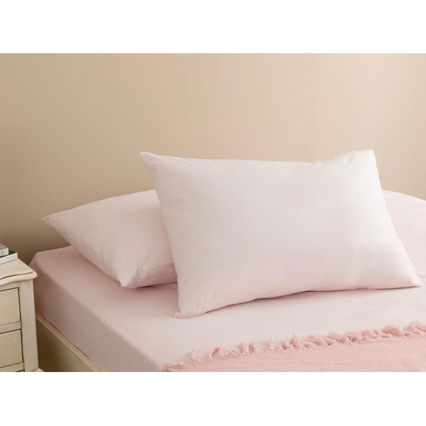 Plain Cotton 2 Set Pillowcase 50x70 cm Powder Pink