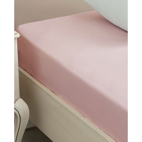 Plain Cotton Double Person Sheet 240x260 cm Candy Pink