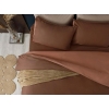Plain Cotton For One Person Duvet Cover Set 160x220 cm Brown-Nude