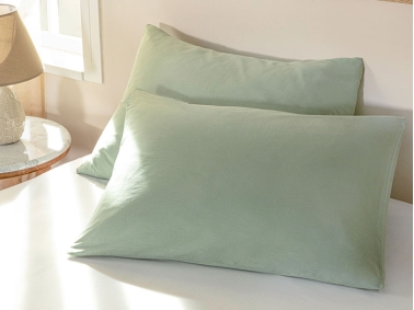 Plain Cottony 2 Set Pillowcase 50x70 cm Dark Green.