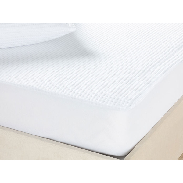 Deluxe 3D Waterproof For One Person Mattress Pad 120x200 + 30 cm White
