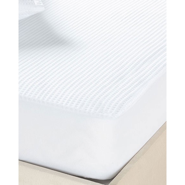 Deluxe 3D Waterproof For One Person Mattress Pad 120x200 + 30 cm White