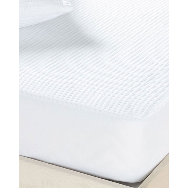 Deluxe 3D Waterproof Double Person Mattress Pad 160x200 + 30 cm White