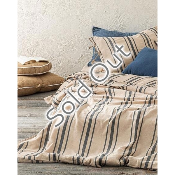 Anchor Hitch Washed For One Person Duvet Cover Set 160x220 cm Beige - Indigo