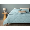 Colourful Cotton Double Pillowcase Quilt Set 195x215 cm Water Green