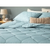 Colourful Cotton Double Pillowcase Quilt Set 195x215 cm Water Green