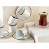 Bovia Porcelain 18 Pieces Tea-Coffee Set for 6 Persons 100-130 Ml Cherry