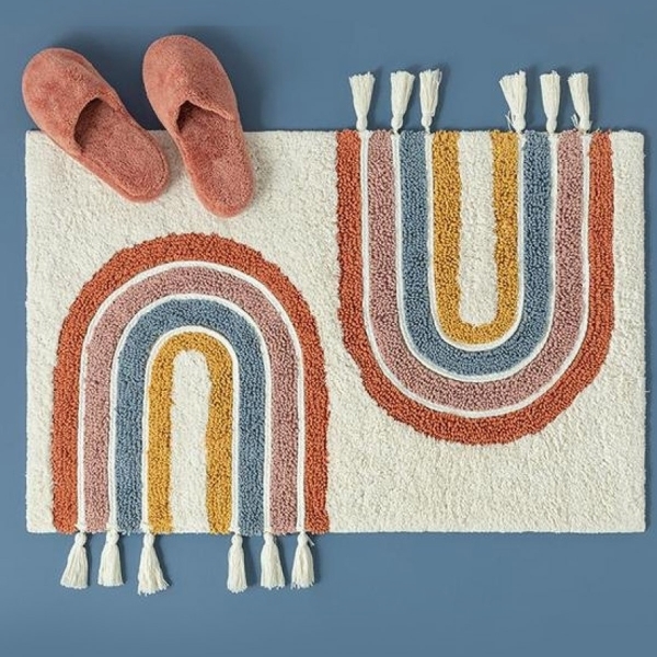 Journey Cotton Bath Mat 60x90 Cm Multicolor