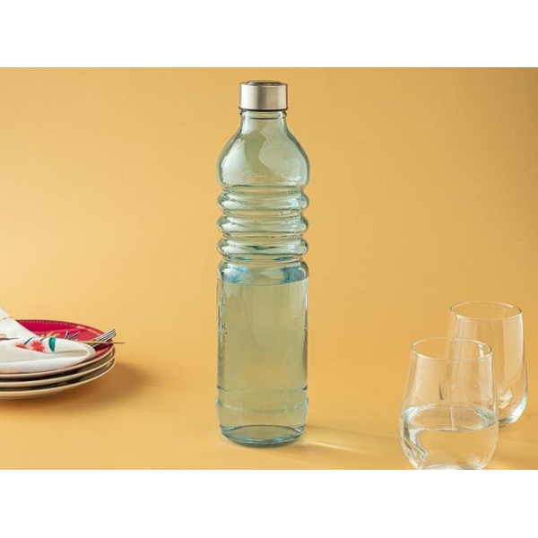 Pearly Glass Bottle 1250 Ml Turquoise