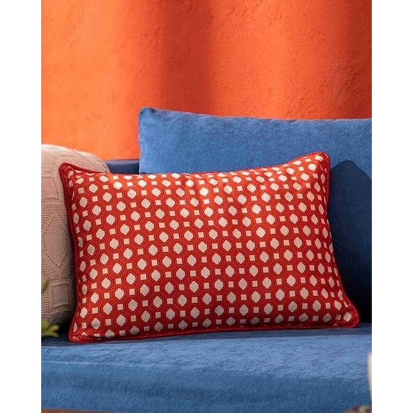 Direct Message Delilah Printed Filled Pillow 35x50 Cm Ecru-red