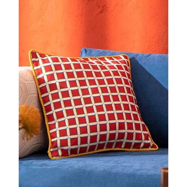 Direct Message Tesselation Printed Filled Pillow 45x45 Cm Red
