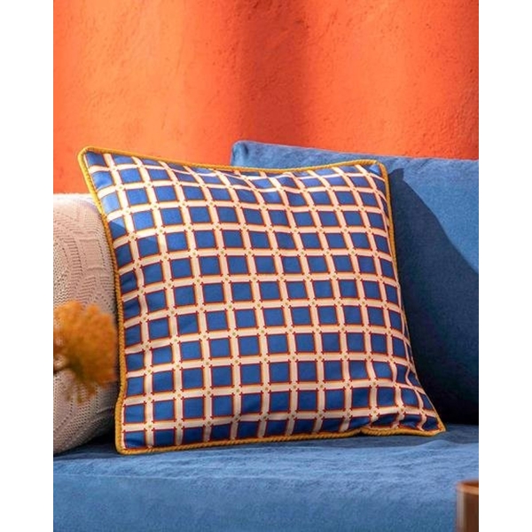 Direct Message Tesselation Printed Filled Pillow 45x45 Cm Navy Blue