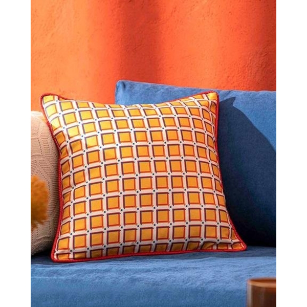 Direct Message Tesselation Printed Filled Pillow 45x45 Cm Yellow