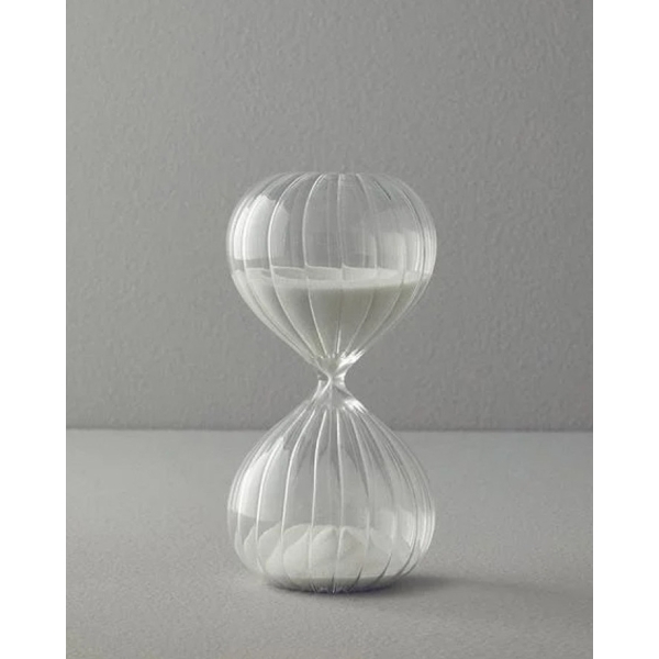 Pumpkin Glass 45 Min Hourglass 10x10x20 Cm White