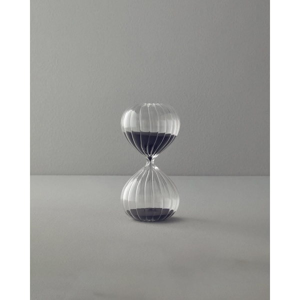 Pumpkin Glass 45 Min Hourglass 10x10x20 cm Black