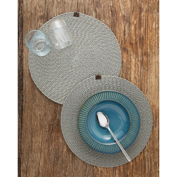 Dalia Jute 2 Set Place Mat 35 cm Gray