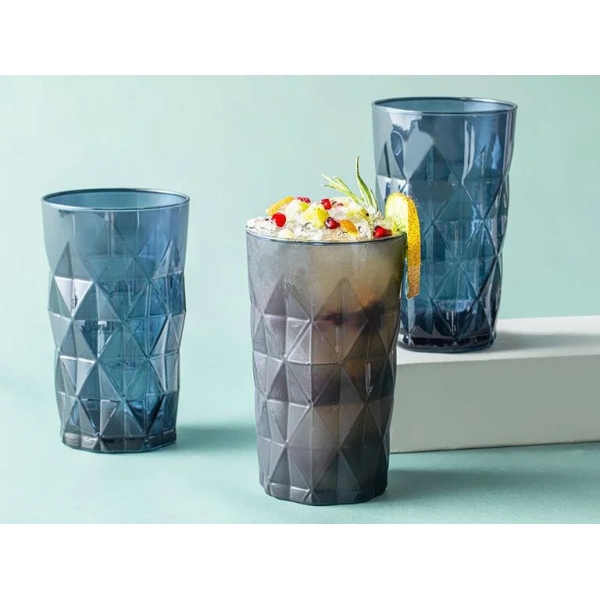 Sofya Glass 3 Set Juice Glass 460 ml Dark Blue