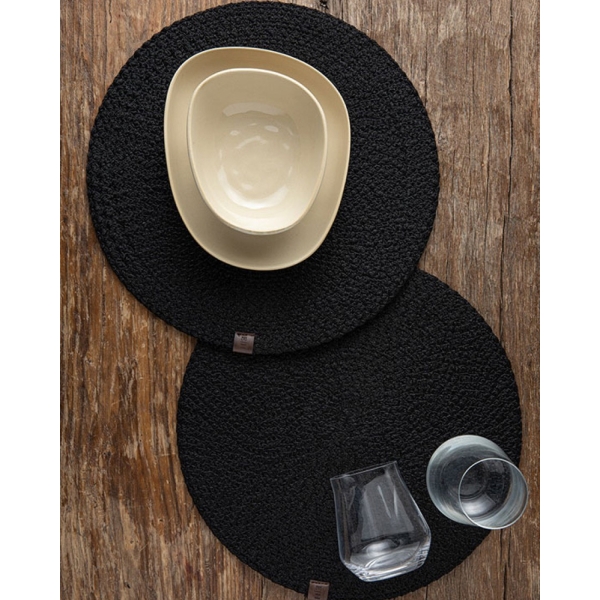Dalia Jute 2 Set Place Mat 35 cm Black