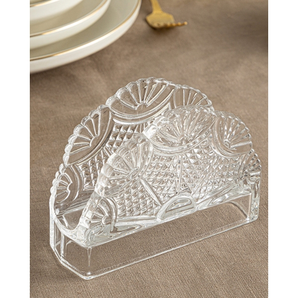 Karissa Glass Napkin Holder 13x9 cm Transparent