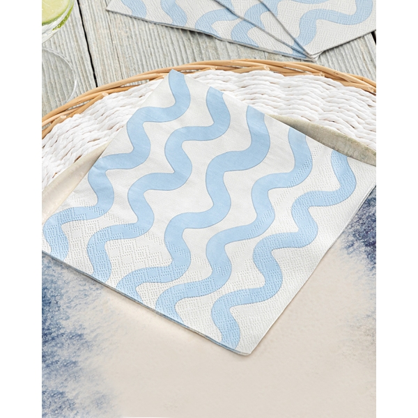 Welle Paper 20 Set Tissue Napkin 33x33 cm Blue