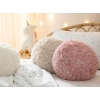 Puffy Ball Polyester Baby Decorative Pillow 30x30 cm Beige