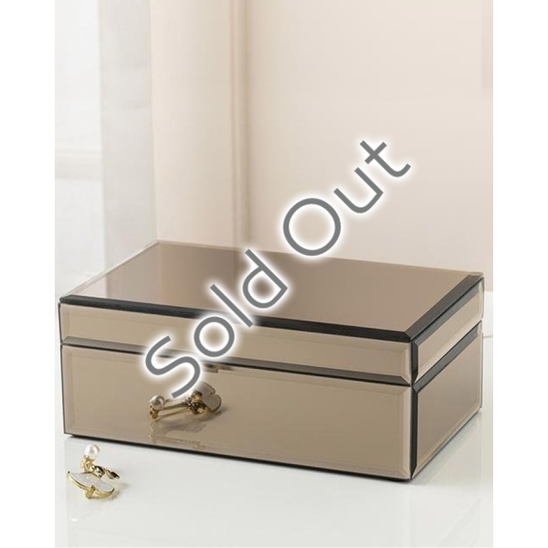 Kate Glass Mirrored Decorative Box 21x13x8.5 Cm Bronze