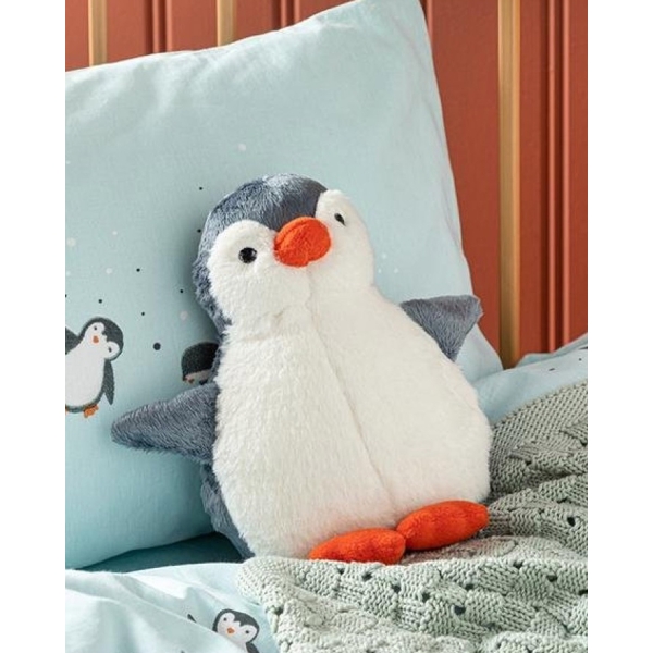 Little Penguin Polyestere Baby Decorative Dovetail 30x25 Gray