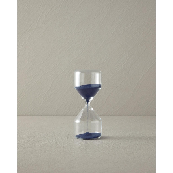 Elisa Glass Hourglass 6.5x6.5x15 cm Blue