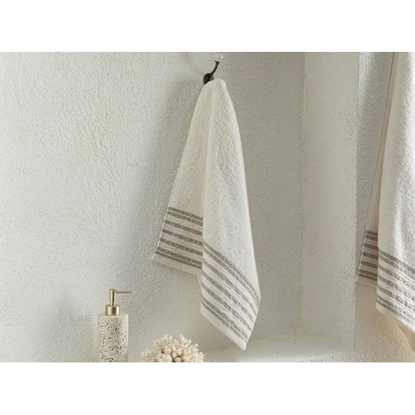 Aqua Line Cottony Face Towel 50x70 cm Ecru-Beige