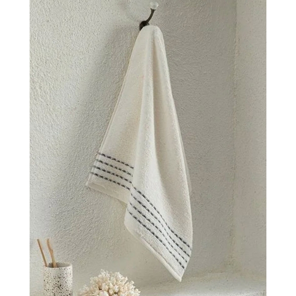 Soft Wave Cottony Face Towel 50x70 cm Ecru