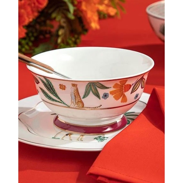 Exotic Forest New Bone China Bowl 14 cm Pink