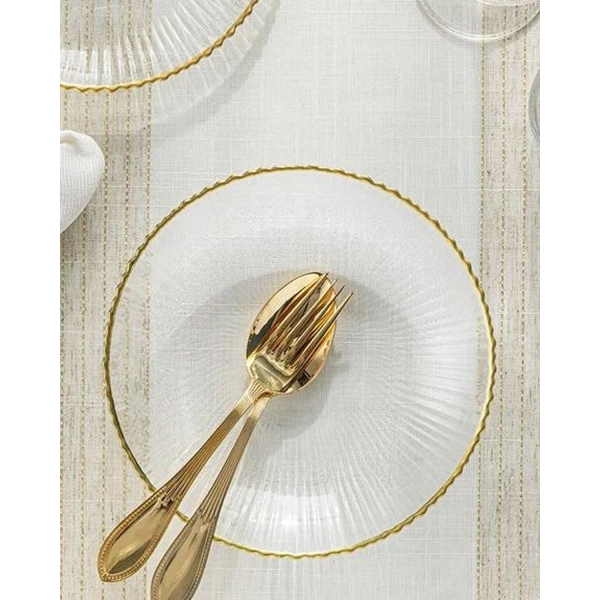 Graceful Glass Dinner Plate 21 cm Gold