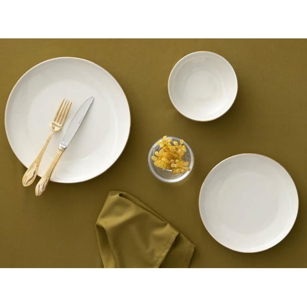Torino Porcelain Dinner Set 18 Pieces 6 Persons Gold