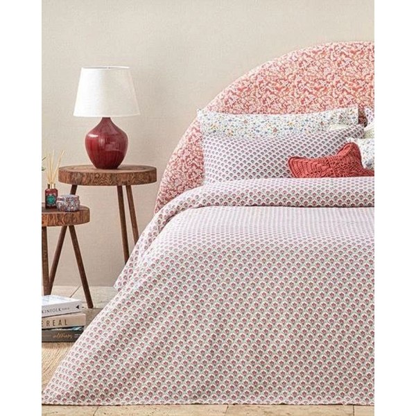 Sweet Tulips Printed Double Person Pike 200x220 cm Dark Pink
