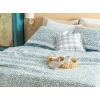 Calm Nature Printed Double Person Summer Blanket Set 200x220 cm Seledon,
