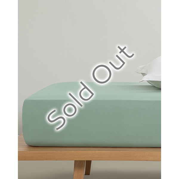Plain Cotton Single Plus Fitted Sheet 120x200 cm Dark Green