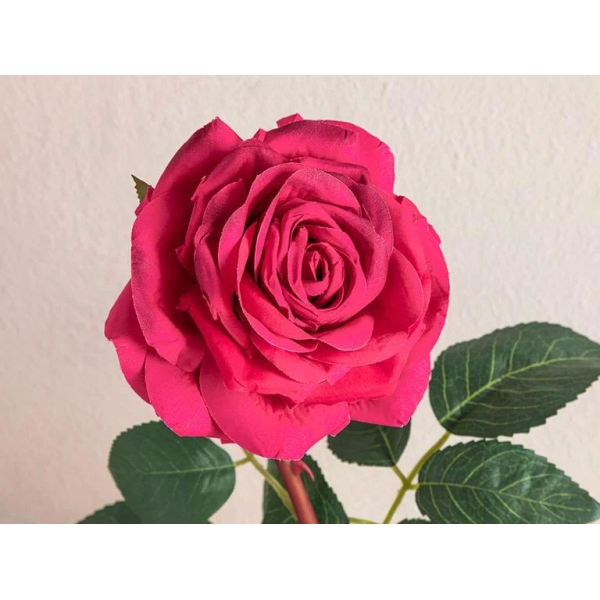 Classy Rose Plastic Artificial Flower - One Pc 64 cm Red