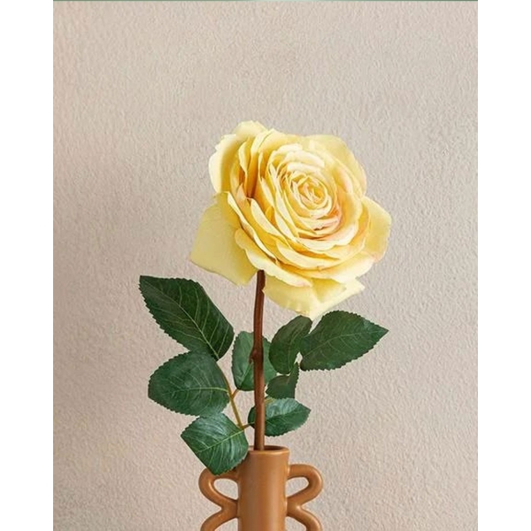 Rosalie Plastic Artificial Flower - One Pc 65 cm Yellow
