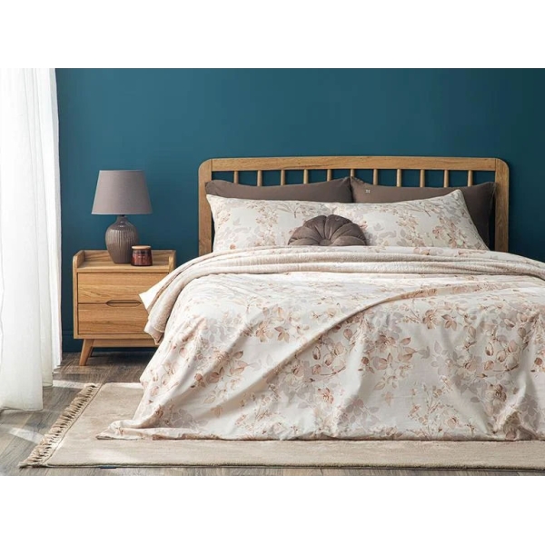 Pure Magnolia Easy Iron For One Person Duvet Cover Set 160x220 cm Terracotta