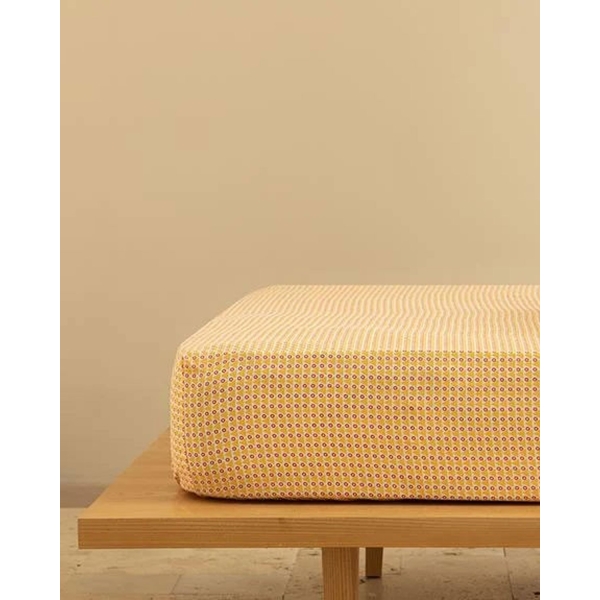 Delta Easy Iron For One Person Fitted Sheet 100x200 cm Yellow