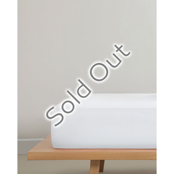 Plain Cotton Single Plus Fitted Sheet 120x200 cm White