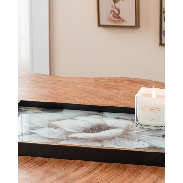 Flower Chic Decorative Tray 31x46 cm Gold