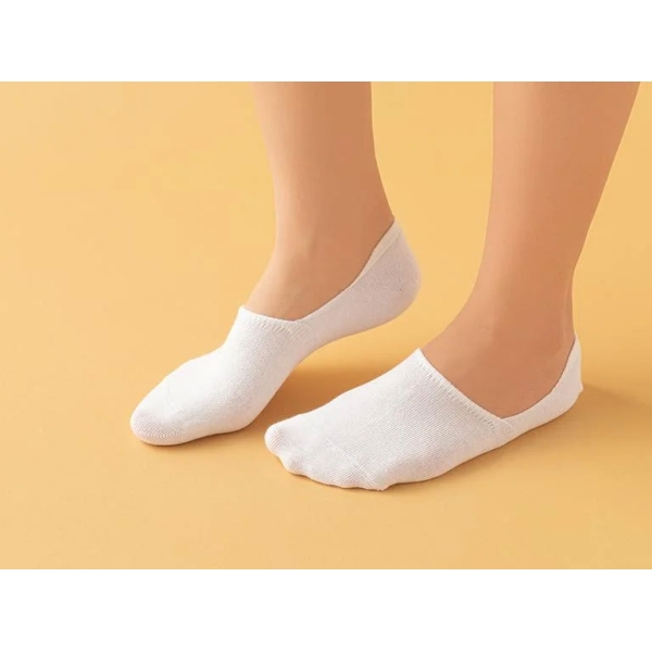 Basic Cotton Women Single Ballet Socks 36-40 White